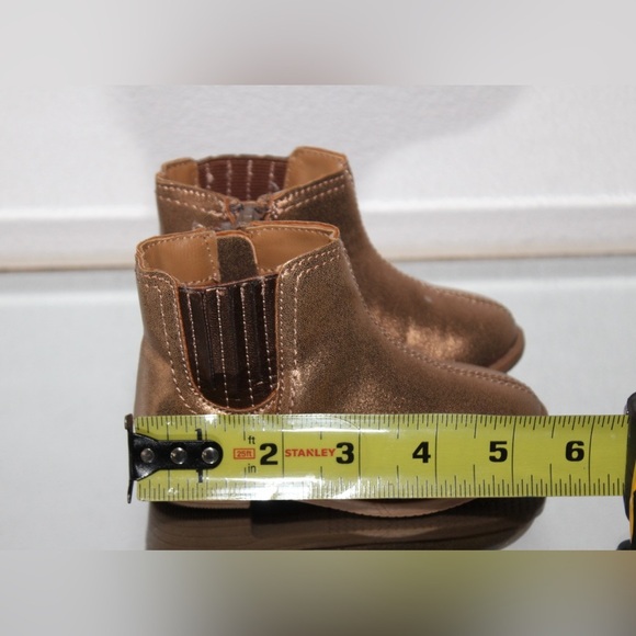 Simple Joys by Carter's Girl's Ella Chelsea Bootie Fashion Toddler Size 5 Bronze - Picture 8 of 8